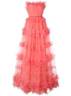 Marchesa Notte Tulle Dress - Pink