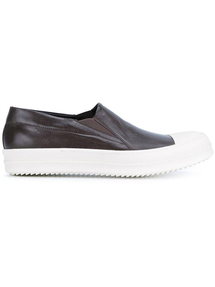 Rick Owens Cap Toe Leather Sneakers