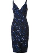 Milly V-neck Backless Dress, Women's, Size: 6, Blue, Polyester/viscose/spandex/elastane