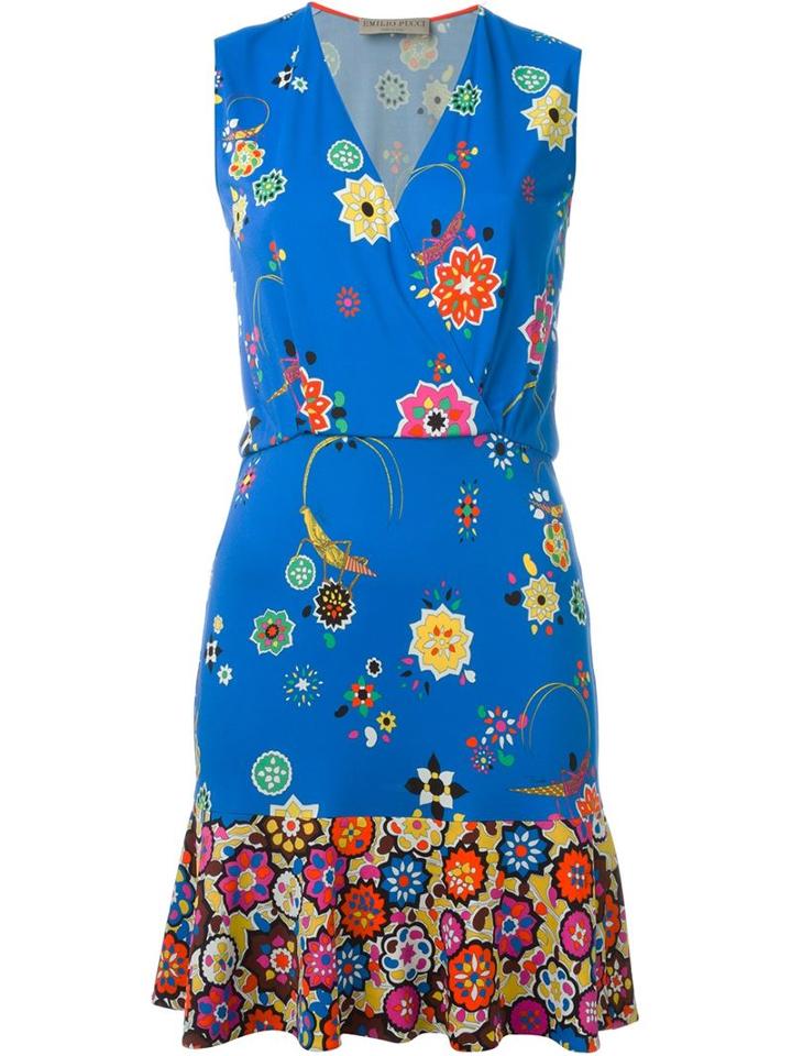 Emilio Pucci Sleeveless Floral Print Dress