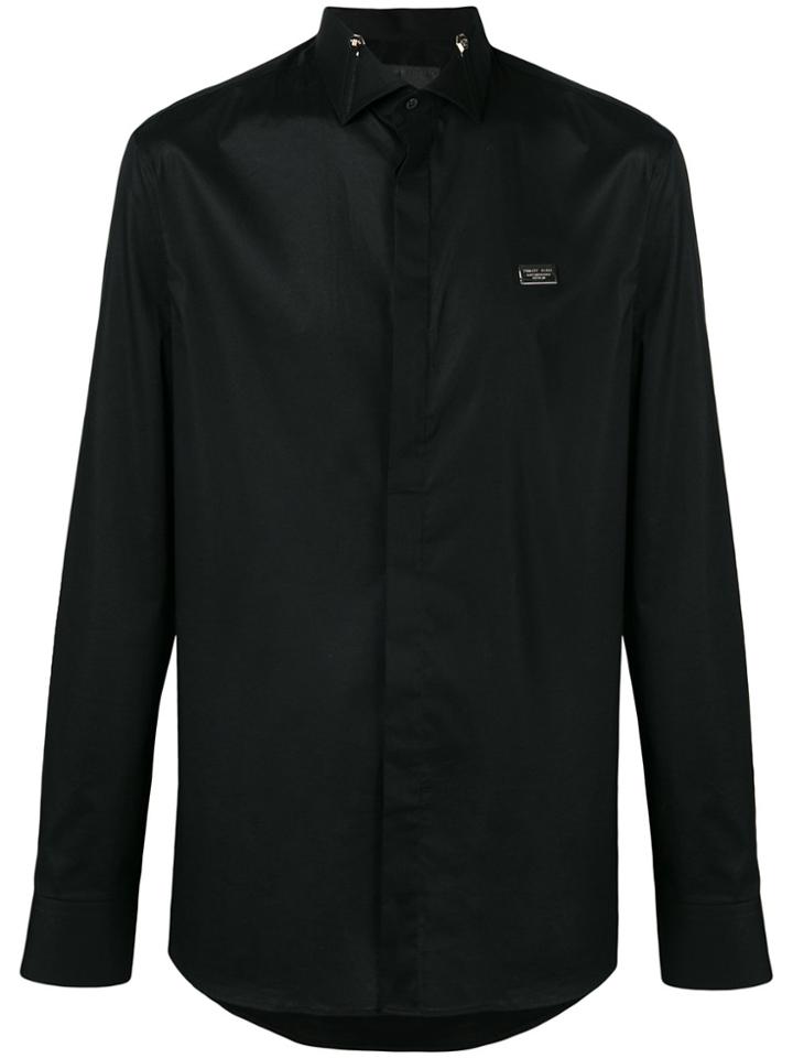 Philipp Plein Structured Collar Shirt - Black
