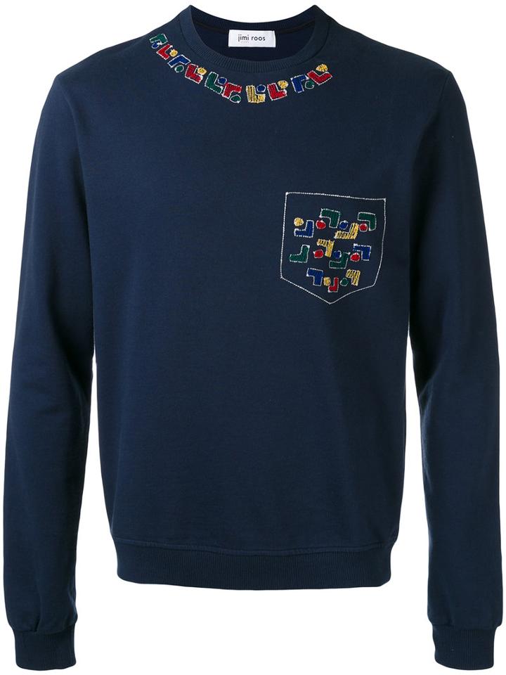 Jimi Roos - Pocket Detail Sweatshirt - Men - Cotton - M, Blue, Cotton