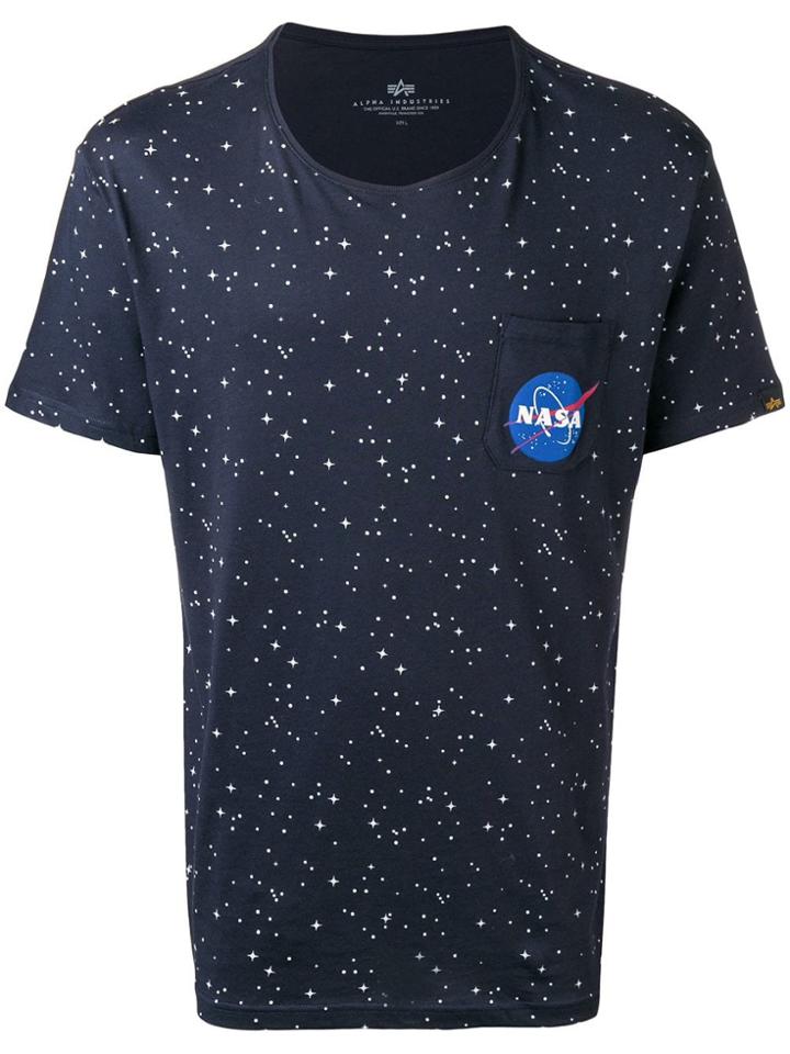 Alpha Industries Galaxy Print T-shirt - Blue