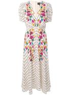 Saloni Japonica Wiggle Dress - White