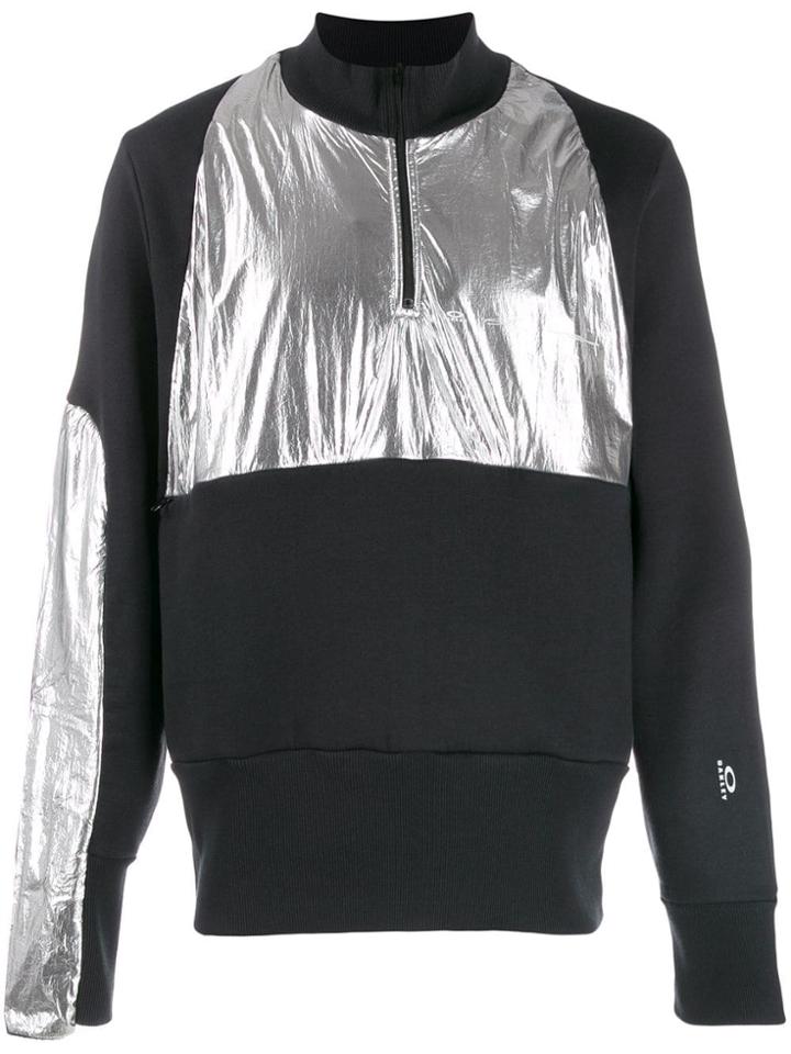 Oakley By Samuel Ross Henley Colour Block Sweatshirt - Black