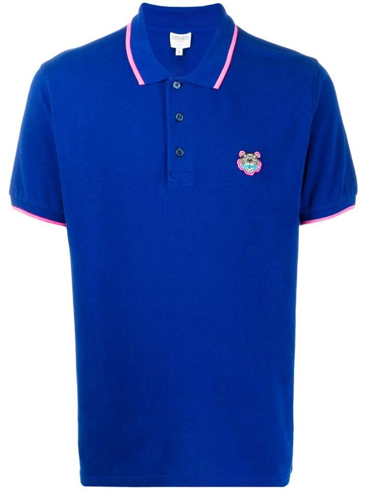 Kenzo Tiger Embroidery Polo Shirt - Blue