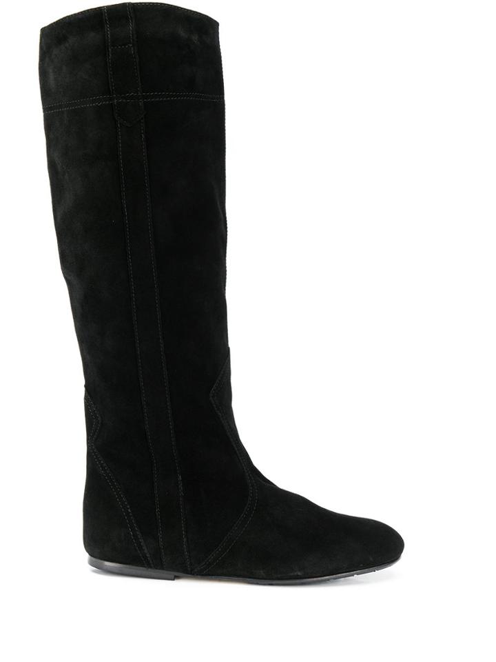 Fabio Rusconi Contrast Stitching Knee-high Boots - Black