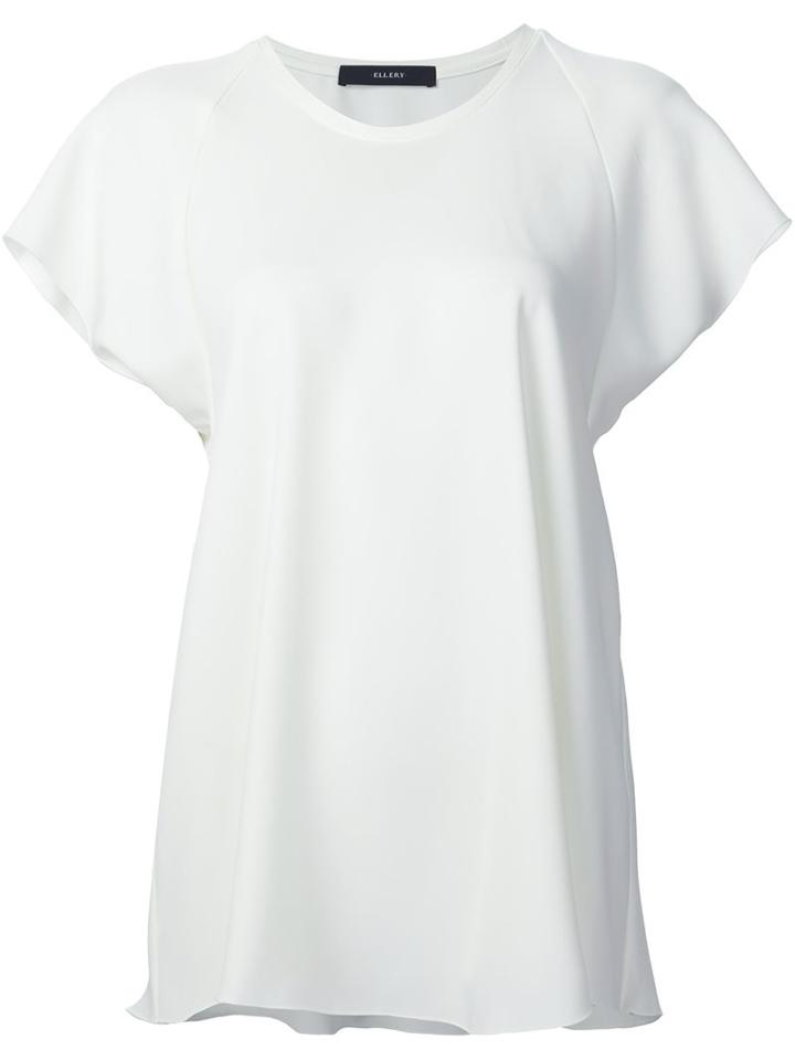 Ellery Diagonal Shortsleeves Flared T-shirt