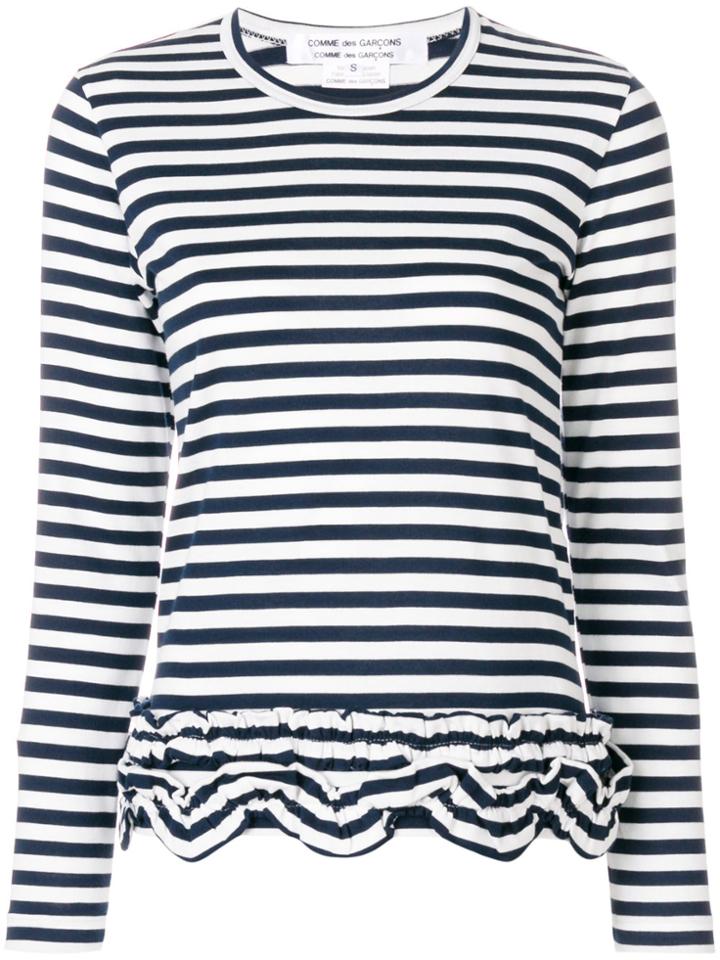 Comme Des Garçons Comme Des Garçons Gathered Striped T-shirt - Blue