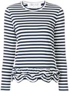 Comme Des Garçons Comme Des Garçons Gathered Striped T-shirt - Blue