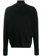 The Viridi-anne Roll Neck Long Sleeve Top - Black