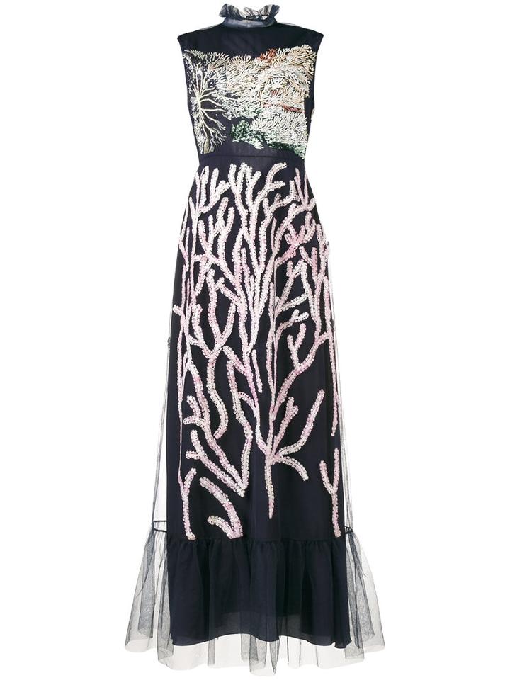 Alice Archer - 'emma' Embroidered Dress - Women - Silk/nylon - 8, Women's, Blue, Silk/nylon