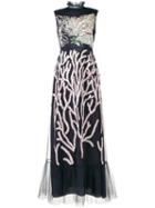 Alice Archer - 'emma' Embroidered Dress - Women - Silk/nylon - 8, Women's, Blue, Silk/nylon