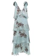Clube Bossa Silk Levete Midi Dress - Blue