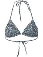 Matteau Printed Triangle Bikini Top - Blue
