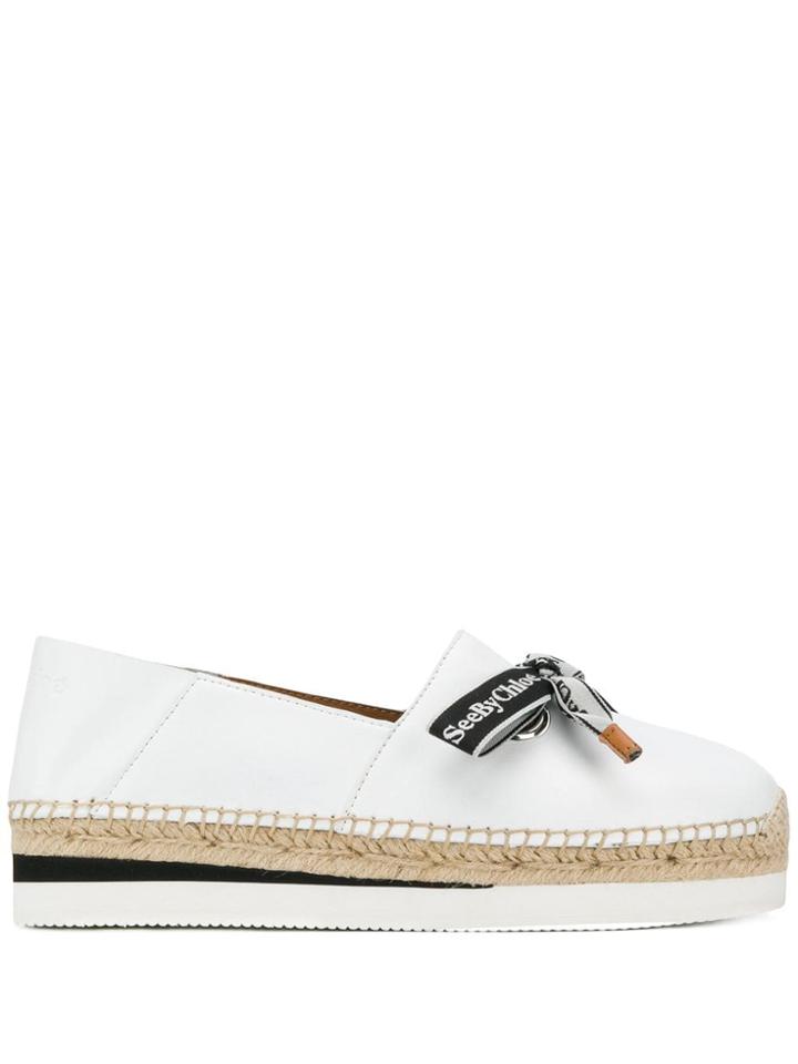 See By Chloé Flatform Espadrilles - White