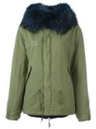 Mr & Mrs Italy Fur Trim Midi Parka - Green