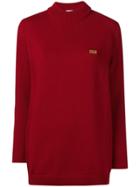 Gcds Intarsia Logo Sweater - Red