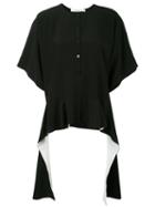 Givenchy - Flared Hem Top - Women - Silk - 34, Black, Silk
