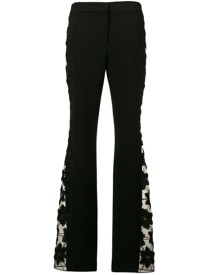 D.exterior Floral Embroidered Trousers - Black