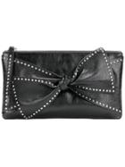 Red Valentino Bow Detail Clutch Bag - Black