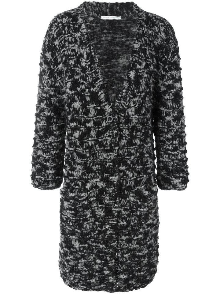 Société Anonyme 'unique' Cardigan, Adult Unisex, Black, Polyamide/alpaca/merino