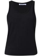 T By Alexander Wang Scoop Neck Tank Top, Women's, Size: Large, Black, Cotton/polyester
