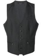 Alexander Mcqueen Zipped Pocket Waistcoat - Grey