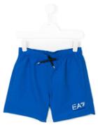 Armani Junior - Logo Print Swim Shorts - Kids - Polyester/polyester - 8 Yrs, Blue