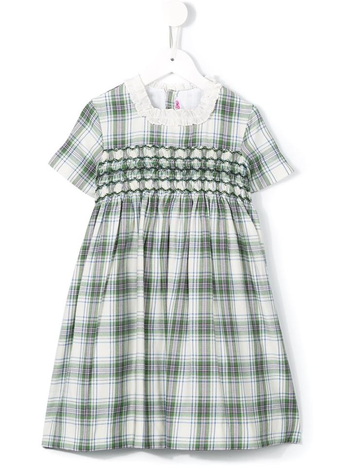 Amaia Lace Collar Checked Dress, Toddler Girl's, Size: 2 Yrs
