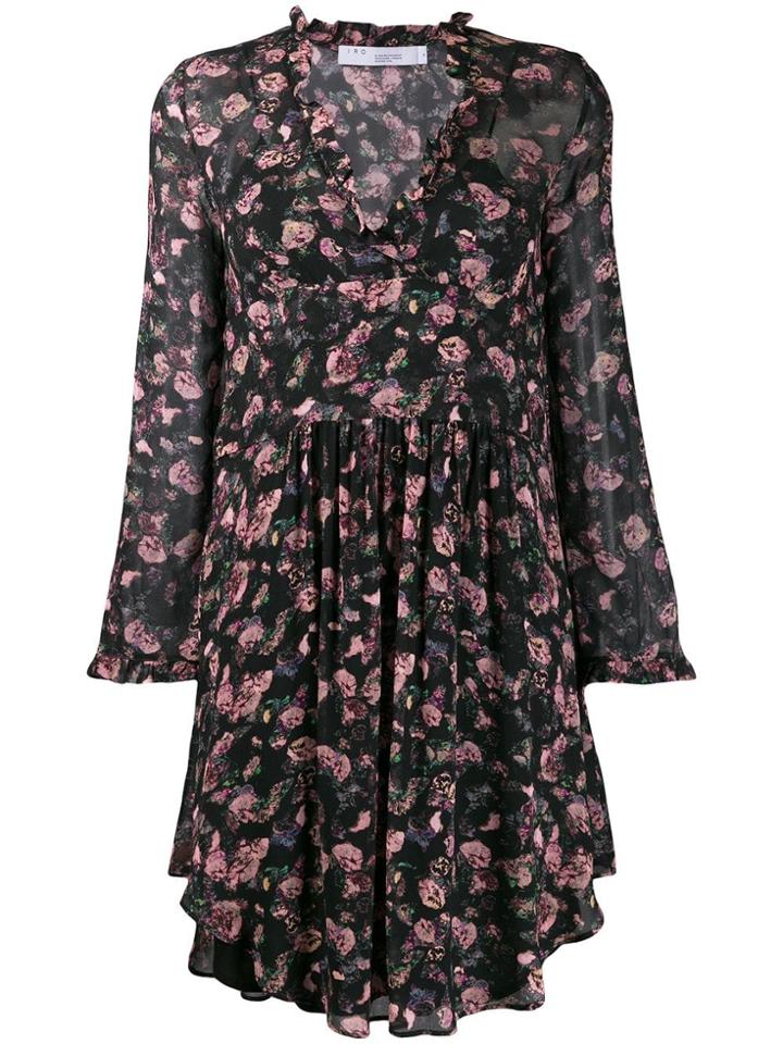 Iro Freida Floral Dress - Black