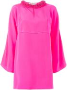 Emilio Pucci Embellished Shift Dress, Women's, Size: 44, Pink/purple, Silk/rayon