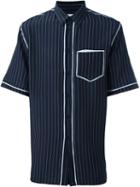 Givenchy Boxy Pinstripe Shirt, Men's, Size: 40, Blue, Silk