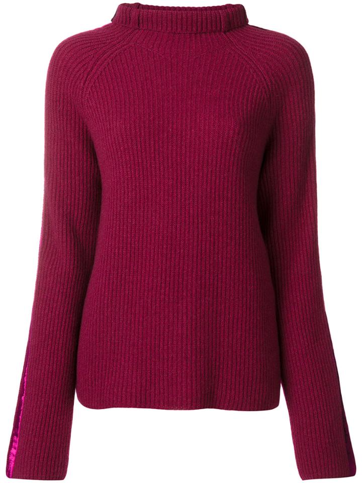 Haider Ackermann Roll Neck Knit Sweater - Pink & Purple