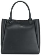 Twin-set Embossed Logo Tote - Black