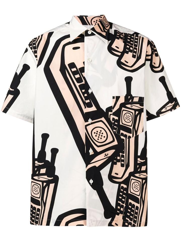 Maison Margiela Telephone Print Shirt - White