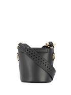 Stella Mccartney Laser-cut Strap Bucket Bag - Black