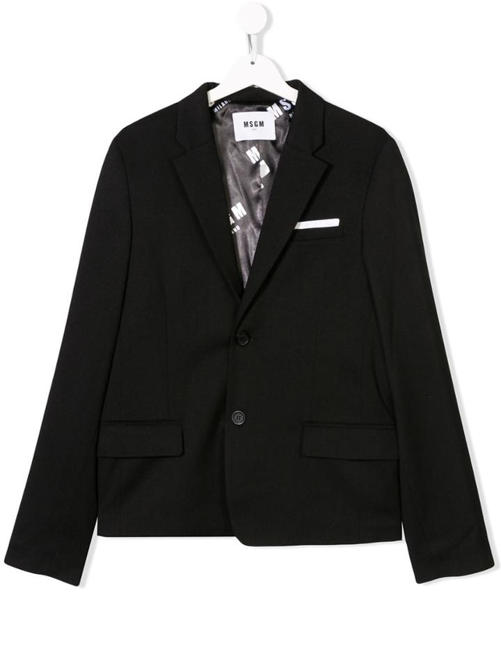Msgm Kids Classic Blazer - Black