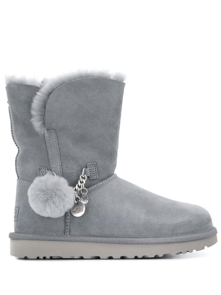 Ugg Australia Pom Pom Detail Boots - Grey