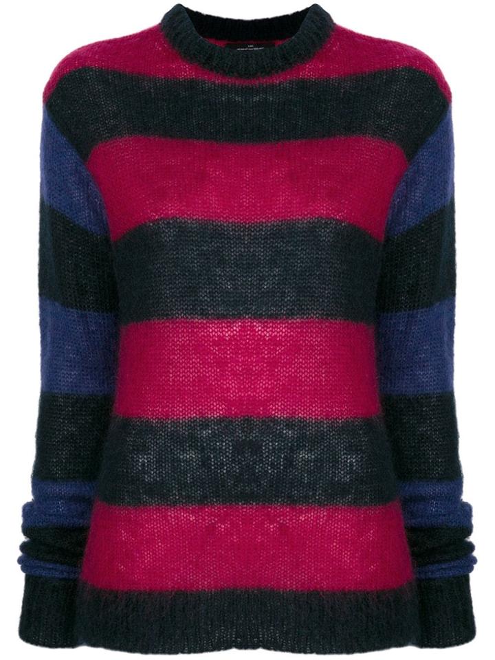 Rokh Elongated Sleeves Striped Jumper - Blue