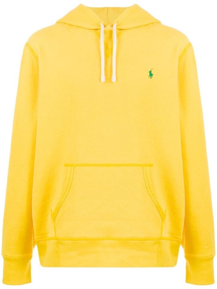 Ralph Lauren Logo Embroidered Hoodie - Yellow