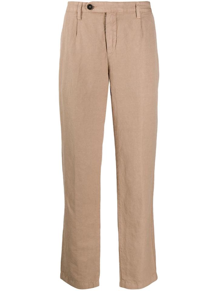 Massimo Alba Plain Casual Trousers - Neutrals