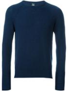 Eleventy Crew Neck Sweatshirt, Men's, Size: Xl, Blue, Cotton/polyamide