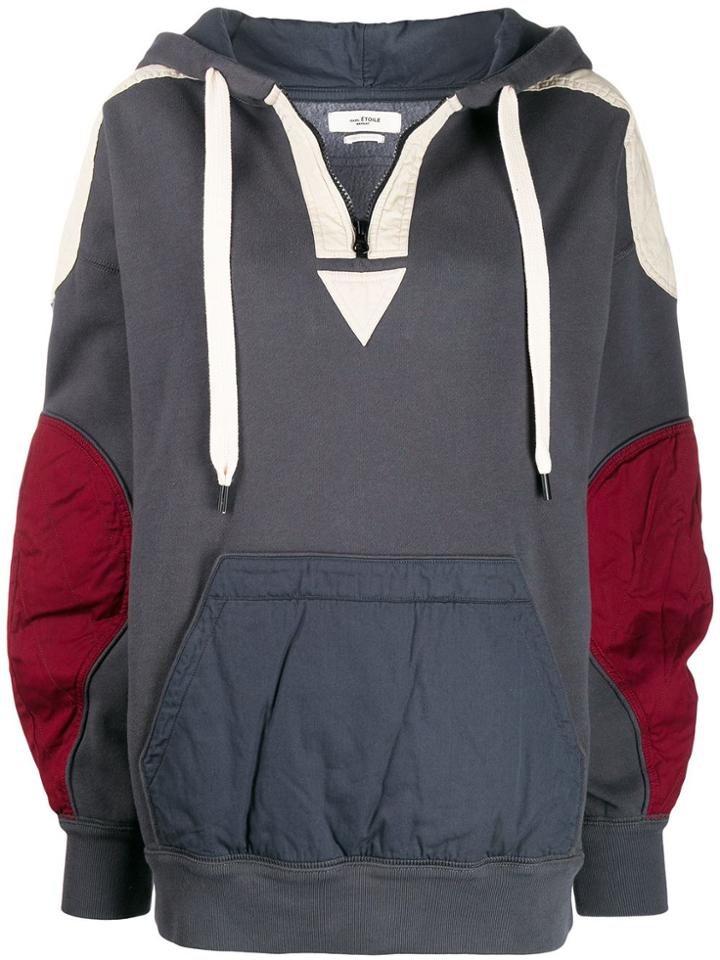 Isabel Marant Étoile Patchwork Hoodie - Blue