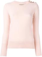 Burberry Round Neck Jumper, Women's, Size: Xl, Pink/purple, Cashmere