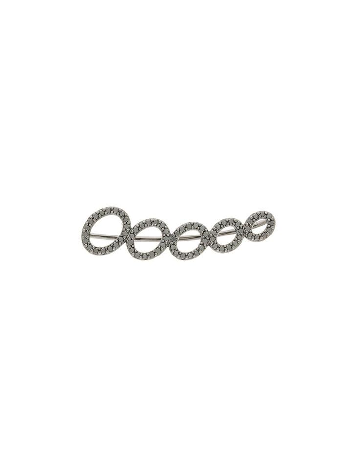 Alinka 18kt White Gold Cloud Diamond Ear Cuff - Black