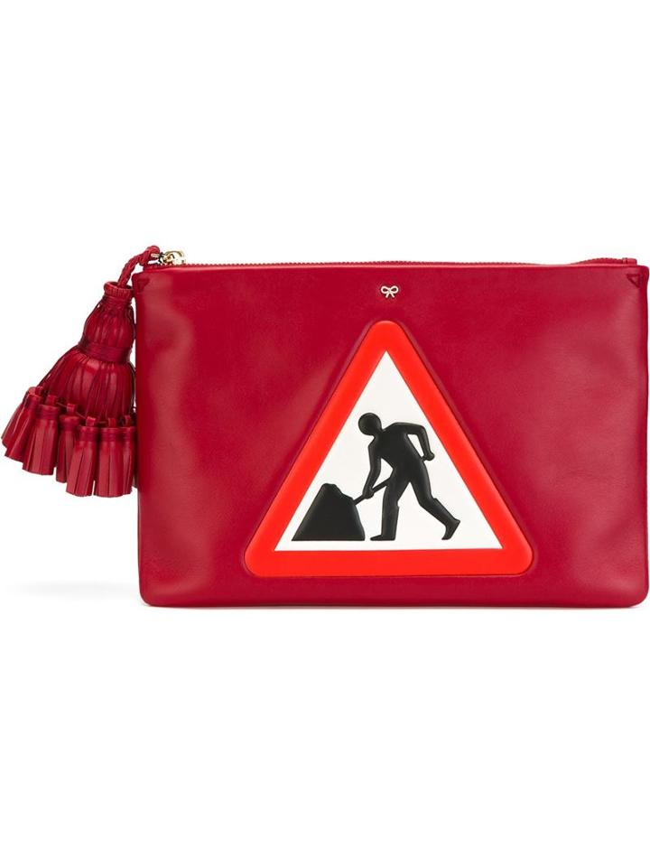 Anya Hindmarch 'men At Work' Clutch, Red