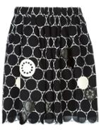 Marc By Marc Jacobs Embroidered Circle Skirt, Women's, Size: Xs, Black, Cotton/polyester