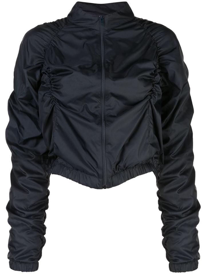 Fantabody Ruched Bomber Jacket - Blue