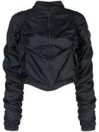 Fantabody Ruched Bomber Jacket - Blue